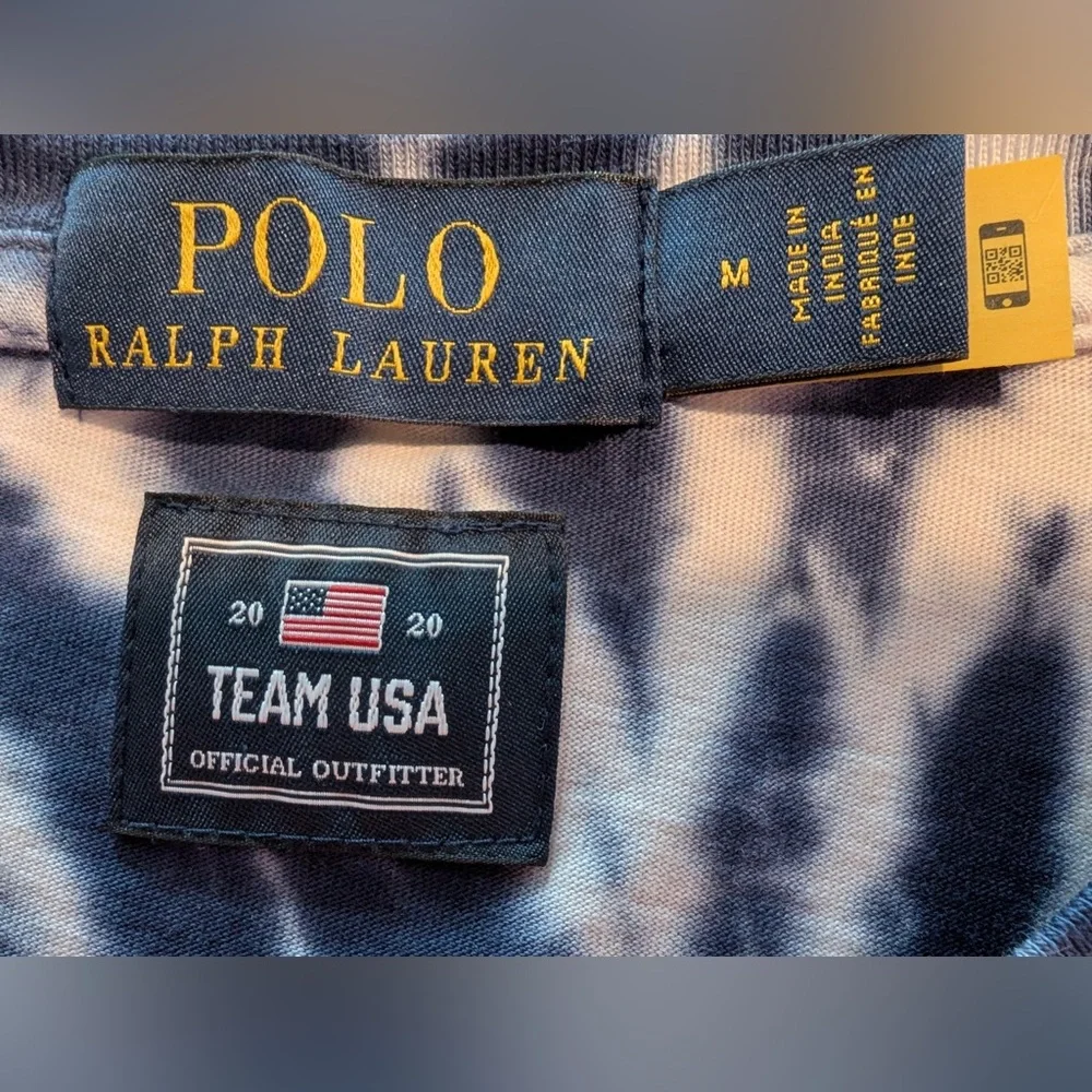 Polo Ralph Lauren Team USA Tokyo Olympics 2020 Men's Jersey T-Shirt Tie-Dye Med